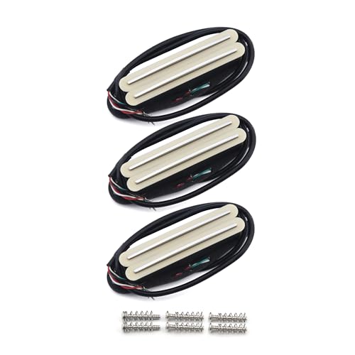 Micro double rail Alnico 5 FLEOR : set de 3 humbuckers crème haute précision acoustique