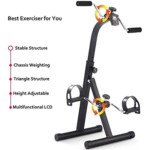 Ejercitador de piernas plegable con resistencia ajustable y pantalla LCD miniatura 2
