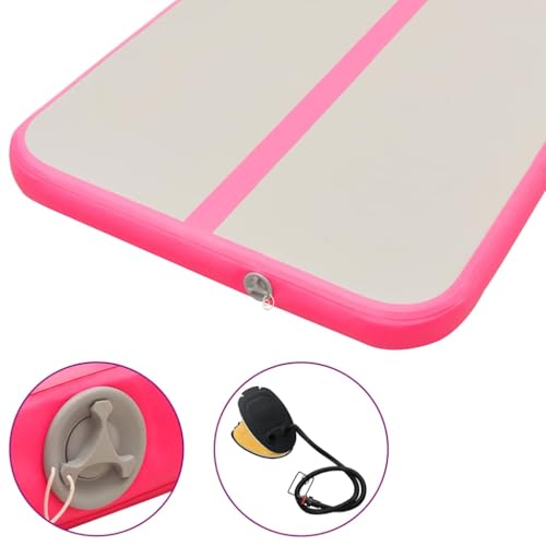 vidaXL Gymnastikmatte Aufblasbar mit Pumpe 800x100x10cm Pink - 7