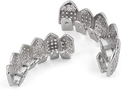 Canjoyn 18K Gold Plated Macro Pave Cz Iced-Out Grillz With Molding Bars Included #TOP2