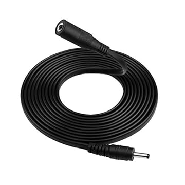 Cabo de extensão de 3 metros para Alexa Dot 3ª geração/4ª geração, Show 5, Spot, Cabo extensor de plugue adaptador CC plano longo