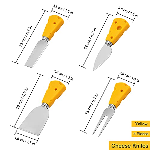 Sinzau 4-Piece Stainless Steel Cheese Knife Set - Slicer & Cutter for Cake, Fruit & More - Image 3