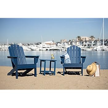 Alternative view of LuXeo Marina Adirondack Chair and Table Set, 3-Piece, Navy