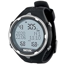Seac Action, Dive Computer with Scuba and Freediving Mode, Dive Logbook, Dive Planner, Safety Alarms, Standard, black