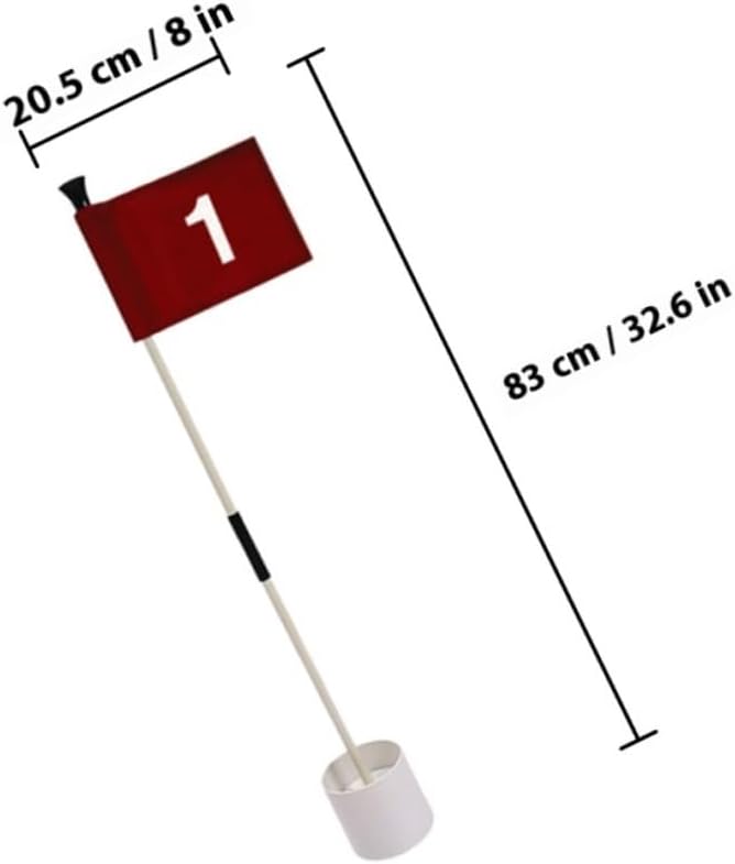 Golfing Flag and Flagpole Set with Base Numbered Golf Pin Flags for Outdoor Practice and Course Use for Golf Training and Backyard Putting