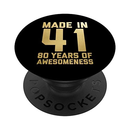 Regalo de 80 cumpleaños Hombre Mujer Edad 80 años Abuelo PopSockets PopGrip: Agarre intercambiable para Teléfonos y Tabletas