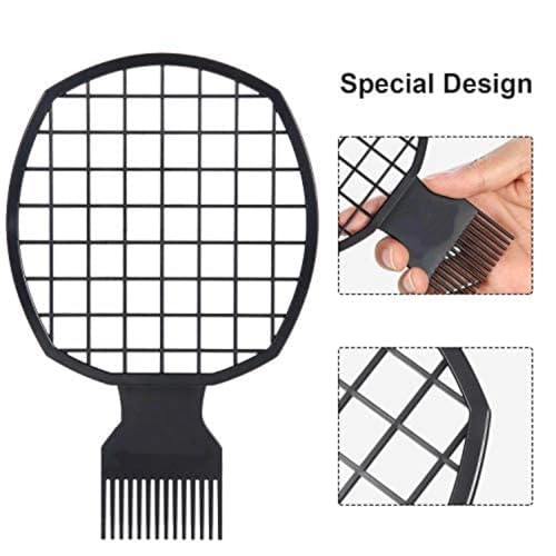 Peine Twist Leinuosen 2 piezas para rizos afro negro miniatura 6