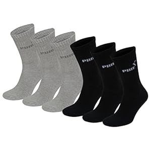 Puma Herren, Sportsocken, Puma Chaussettes multisport Homme Lot de 6 Paires, GR. 43 (Herstellergröße: 43-46 EU), Schwarz (black/grey)