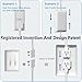 CABOCASA Dual 6FT Ultra-Thin Outlet Concealer, Universal Size Outlet Cover 6FT Twin Extension Cord with 3 Outlets Each Side, Ideal for Home Appliances on Opposite Sides