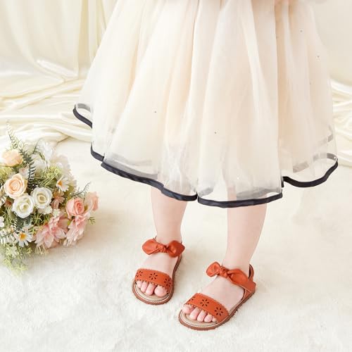 Image of Otter MOMO Girls Open Toe Princess Flat Sandals with Comfort Sole Summer Sandals