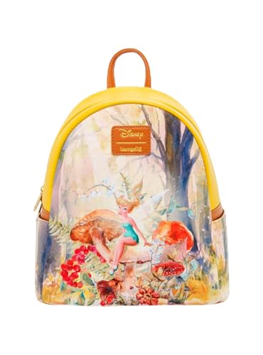 Loungefly Disney Tinker Bell Mushroom Forest Scene Mini Backpack BROWN LIGHT BROWN NONE
