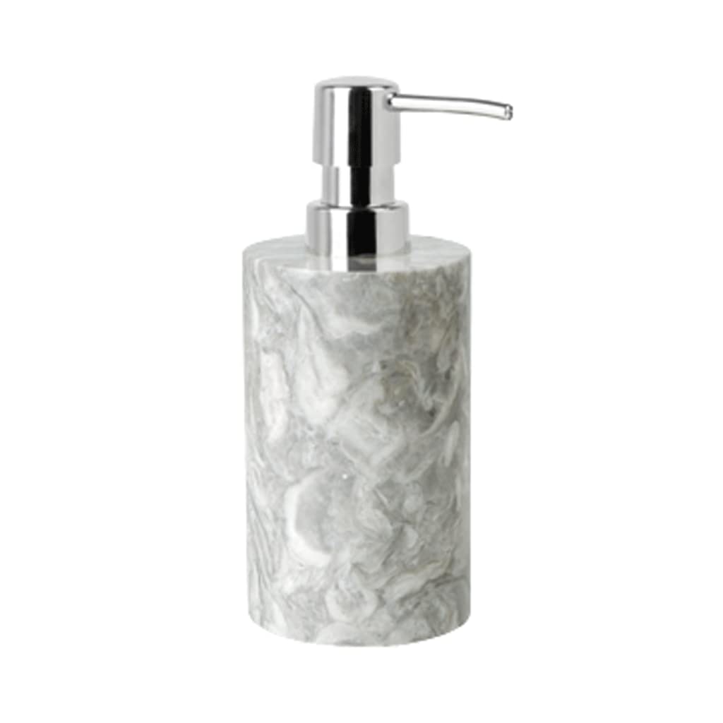 Juego de dispensador de jabón avanzado gris, juego de accesorios de baño de mármol, encimera de baño y decoración de cocina de estilo rústico, juego de soporte para cepillo de dientes poroso ade