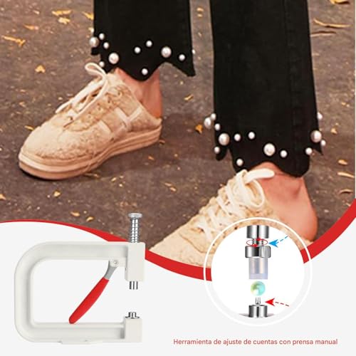 Herramienta para colocar perlas en tus zapatos, bolsos y accesorios de moda preferidos. 3