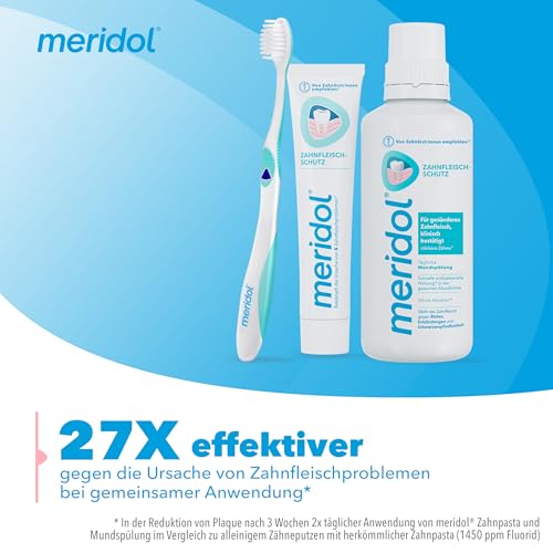 meridol Zahnpasta 2x75ml - Zahncreme bekämpft Zahnfleischentzündungen, antibakterieller Effekt