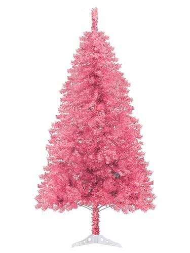 6Ft Pink Christmas Tree, Artificial Christmas Tree with 550 Branch
