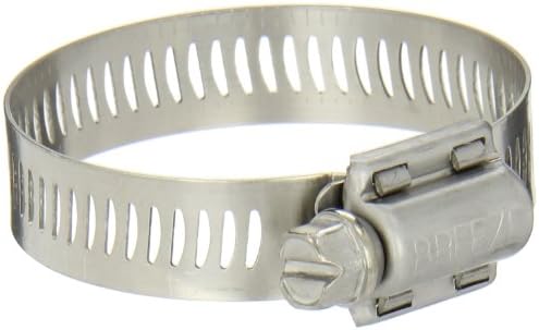 Breeze-62028H Power-Seal Stainless Steel Hose Clamp, Worm-Drive, SAE Size 28, 1-5/16" to 2-1/4" Diameter Range, 1/2" Bandwidth (Pack of 10)