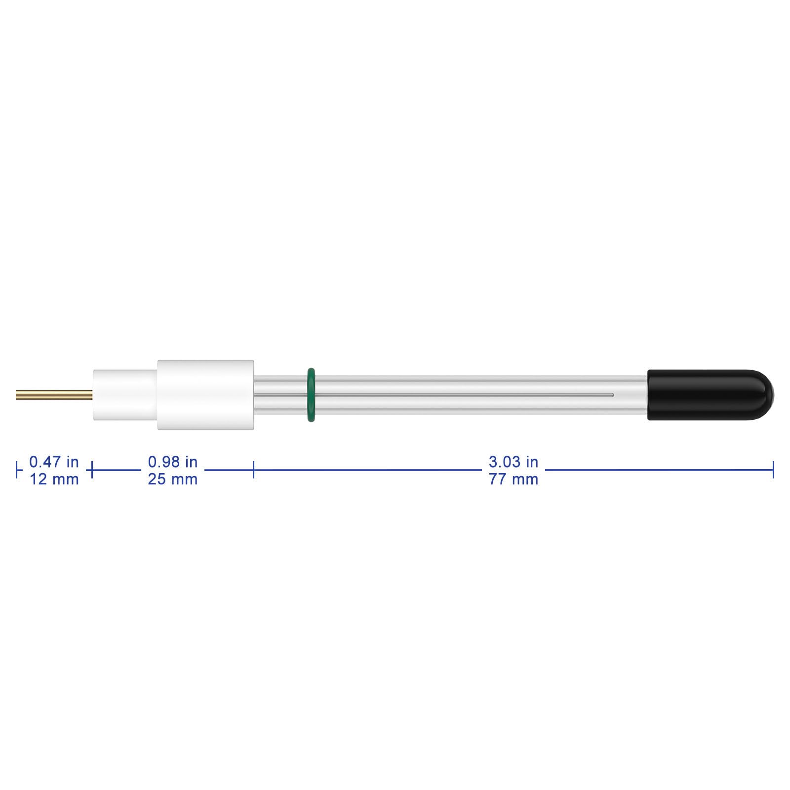 Labasics Silber/Silberchlorid Elektrode, Referenzelektrode, 6 mm Durchmesser, 65 mm Länge, Robuste Elektrode für Labor, Kompatibel mit den meisten elektrochemischen Zellen