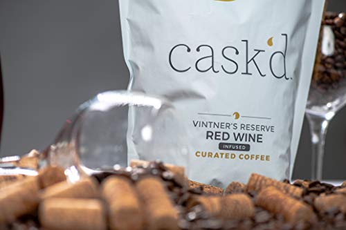 Cask’d Vintners Red Wine Infused Coffee - Made From Single-Origin Medium Roast Brazilian Coffee Beans With Full-Bodied California Cabernet - Ideal Gift For Coffee Drinkers (12 Ounce Ground Decaf) #TOP3