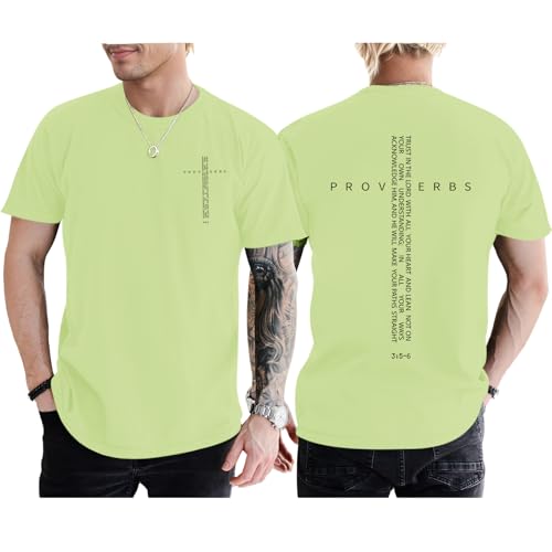 Image of Christian Shirts for Men Vintage Religious Cross Bible Verse T-Shirt Jesus Faith Tshirt Inspirational Graphic Tees