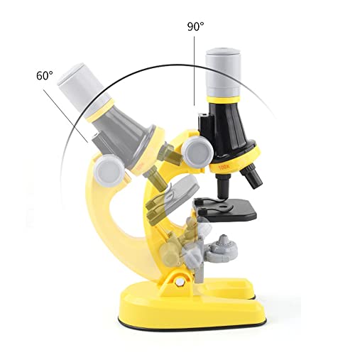 Laurio Brinquedos de microscópio infantil atualizados para experimentos científicos. Conjunto de mat