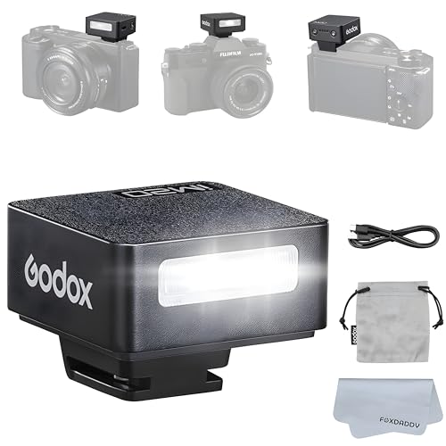 Godox iM20 Mini Camera Flash, Built-in Battery, 5 Power Levels, 3s Recycle Times, 440 Full Power Flashes, Manual Flash Compatible with Fuji/Canon/Sony/Nikon//Panasonic/Olympus