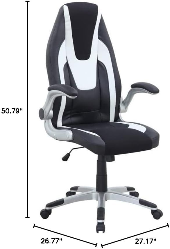 Miniatura 2 de Milan 4127-CCH - Silla de computadora, color negro, blanco