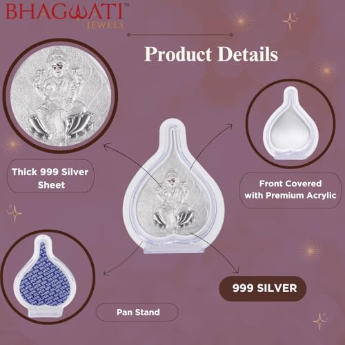 Image of 999 Pure Silver Laxmiji Paan Stand | Pooja Pan for Home Temple, Office & Hall Decor | Luxury Spiritual & Corporate Gift | Tabletop 4.25 inch x 3 inch inch