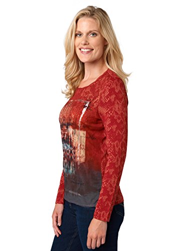 Bonita Druck, Langarm T-Shirt Donna