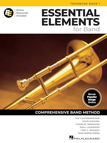 Essential Elements for Band Trombone Book 1 with EEi Online Resources | Trombone Method Songbook and Sheet Music with 250+ Video Lessons and Updated Repertoire | Comprehensive Band Method