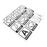 FUNNETOYU 2個 衣類類ステッカー 大型自己粘着式 衣服ラベル 寝室用ドレッサー整理 衣類収納用 透明シール 服整理用 家族向け簡単貼付