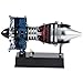 DM122 Metal Turbofan Engine Model Kit That Works, 170Parts 1:20 Scale All-Metal Jet Engine Model with Transparent Cover, STEM Educational Assembly Kit, Desk Decoration Gift