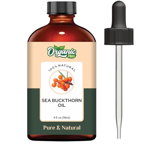 Image of Organic Zing Sea Buckthorn Oil 118 ml (3.99 fl oz) - Vibrant Orange Botanical Oil for Skincare, Haircare, DIY Formulations, Soaps & Cream Blends