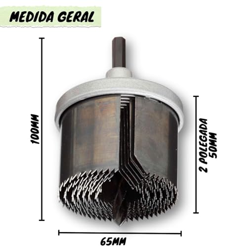 Jogo Kit Serra Copo 7 Pç Madeira MDF Drywall Compensado 50mm 2” de 26 – 63mm