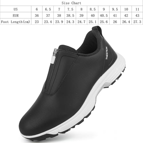 Zapatos de golf para mujer con clavos y cierre de cremallera fácil 4