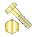 Newport Fasteners Hex Bolts, Grade 5 Yellow Zinc, 1/2"-13 x 2" (Quantity: 50 pcs) Partially Threaded UNC Thread (Thread Size: 1/2") x (Length: 2")