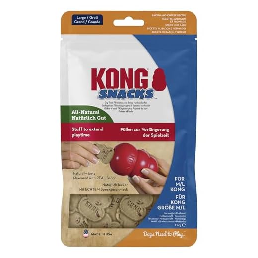KONG – Snacks – Hundesnacks mit Natürlichen Zutaten (Ideal Kautschuk) – Schinken & Käse – Für Große Hunde