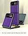 Cresee Case for Motorola Razr 2023 - PU Vegan Leather Back & Hard PC Bumper Phone Case for Moto Razr 2023 - Purple