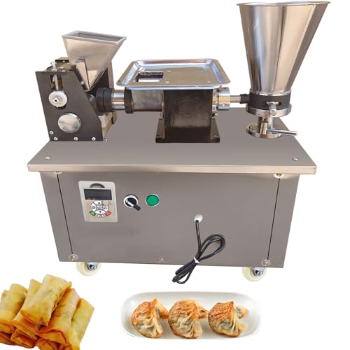 TXMACHINE® automatic Samosa machine custom size small/big size pierogi/empanada/Spring roll/gyoza dumpling maker machine dough speed adjusted (Ordinary molds with larger dimensions, 220V/60HZ)