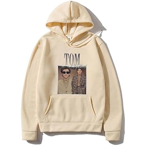 2D Print Hoodies Tom Holland Hooded Pullover Mens Womens Streetwear Oversized Hoodie Casual Spring Autumn Sweatshirts Khaki Cover