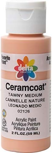 Delta Creative Ceramcoat Acrylic Paint in Assorted Colors (2 oz), 2126, Medium Flesh