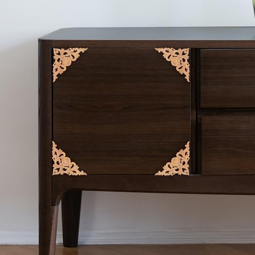 Appliques Décoratives Sculptées en Bois Massif pour Customiser une Armoire - 4