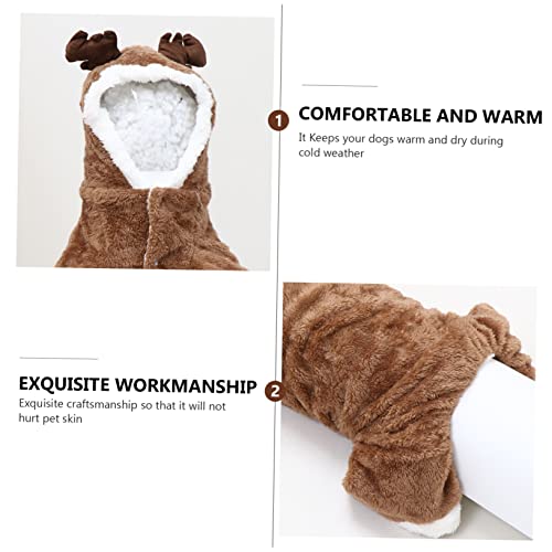 Disfraz navideño para perro talla L en coral fleece miniatura 2