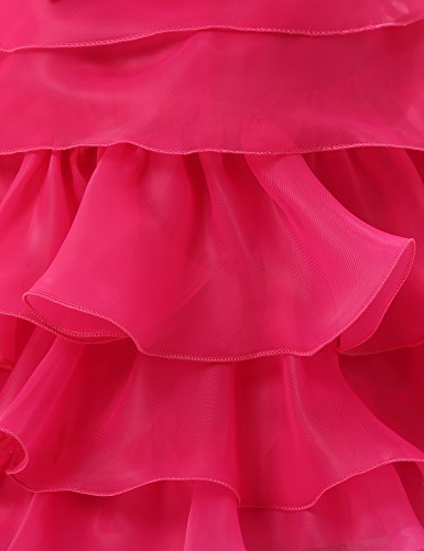 Nnjxd Girl Dress Kids Ruffles Lace Party Wedding Dresses Size 3-4 Years Rose(110) #TOP5