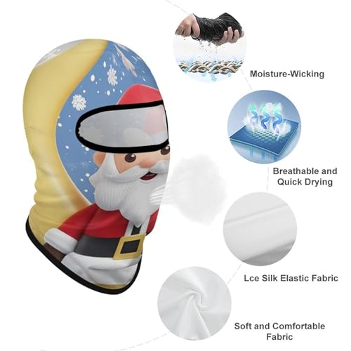 Balaclava para hombre máscara de esquí para mujer máscara de luna curvada máscara facial completa cubierta para ciclismo miniatura 3