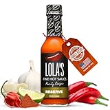 Lolaβs Family Reserve Hot Sauce | Carolina Reaper & Habanero Blend | Ultra Spicy | 0 Calories, 0g Fat, Low Sodium | All-Natural, Vegan, Gluten-Free | 5 Fl Oz (Pack of 1)