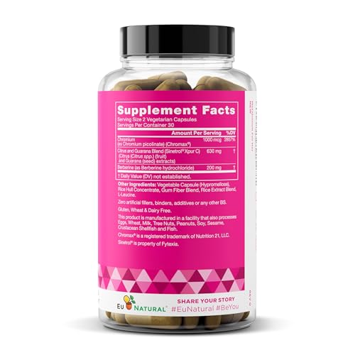 Metabolism for Her - Weight Loss Pills for Women - Appetite Suppressant, Fat Burner, Metabolism Booster - Combat Cravings & Lose Belly Fat - Berberine, Chromium Picolinate & Guarana - 60 Veg Capsules