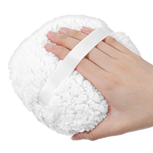Ouligay Large Powder Puff 6 Inch Soft Dusting Powder Puff Loose Powder Puff Washable for Men Women White