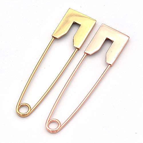 Safety Pins Brooch Decorative Charms with Loops for Jewelry Kilt Knitted Fasteners Used in Clothes Hats Skirts Dresses 8 PCS 80 mm (Rose Gold)