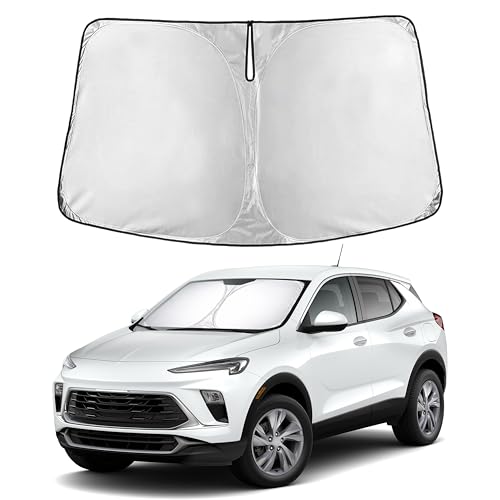 Image of EcoNour Windshield Sunshade for Buick Encore 2020-2026 | Custom Fit Front Window Sun Shade | Blocks Harmful UV Rays & Reduces Heat | Foldable Sun Visor with Storage Pouch