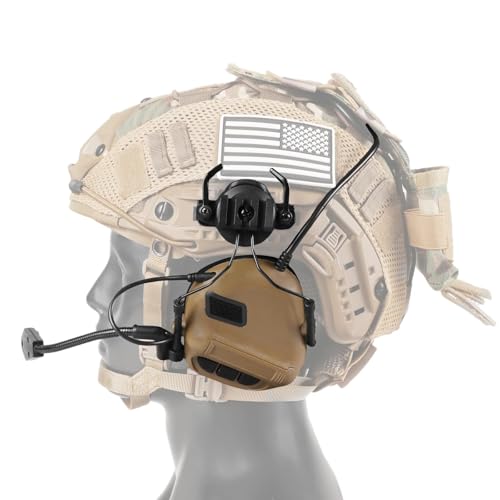 Casque tactique avec casque audio 4 en 1 WLXW reglable pour airsoft
